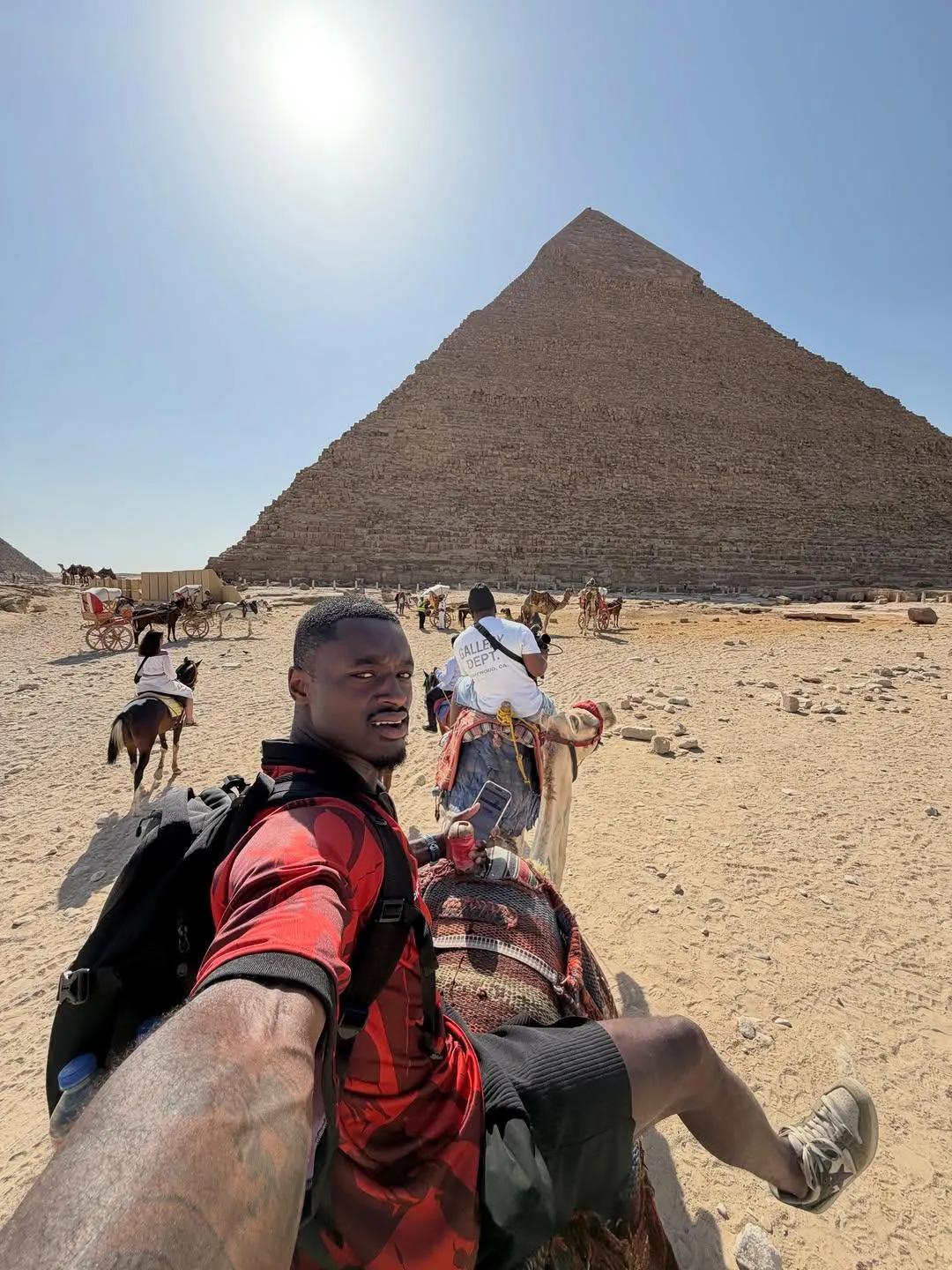 Jide Maduako at the pyramids