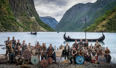 Norway players dress up as vikings