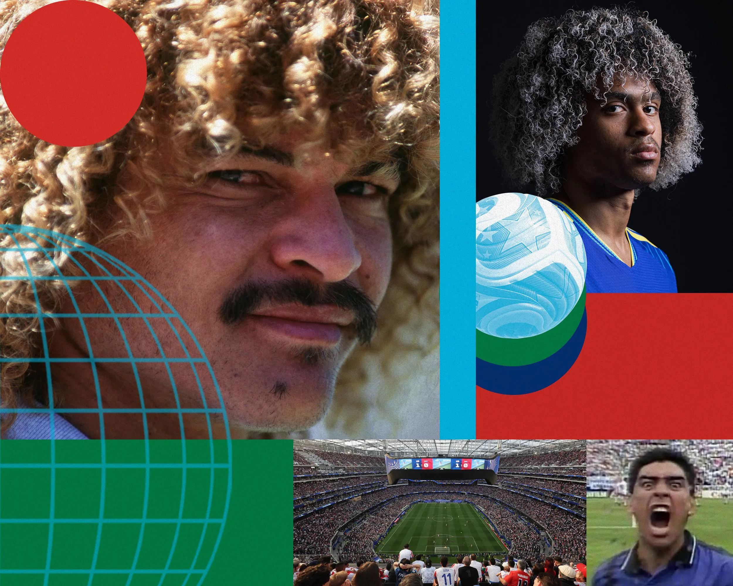Valderrama, Chong, Los Angeles Stadium and Maradona.