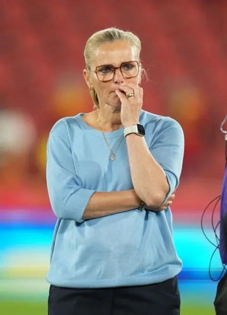 England manager Sarina Wiegman at full-time England manager Sarina Wiegman at full-time