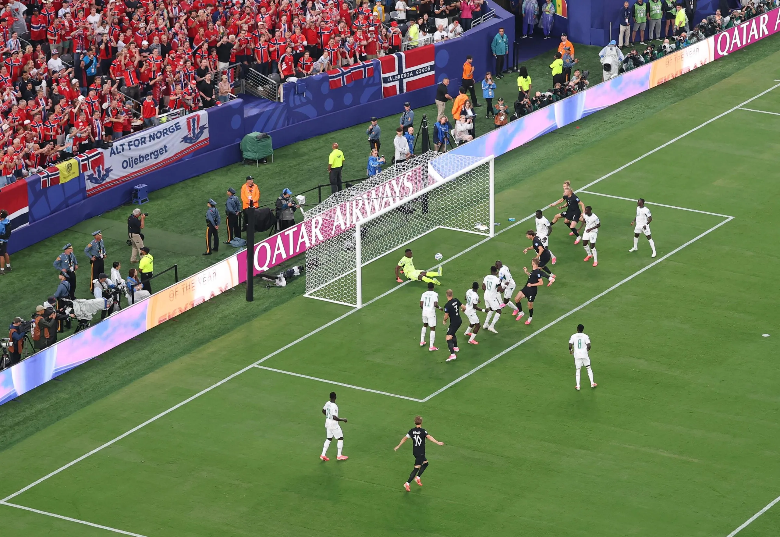 Edouard Mendy makes an early save.
