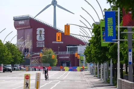Toronto Stadium Preparation The Toronto Stadium looms in the distance as preparations for the tournament continue in the city