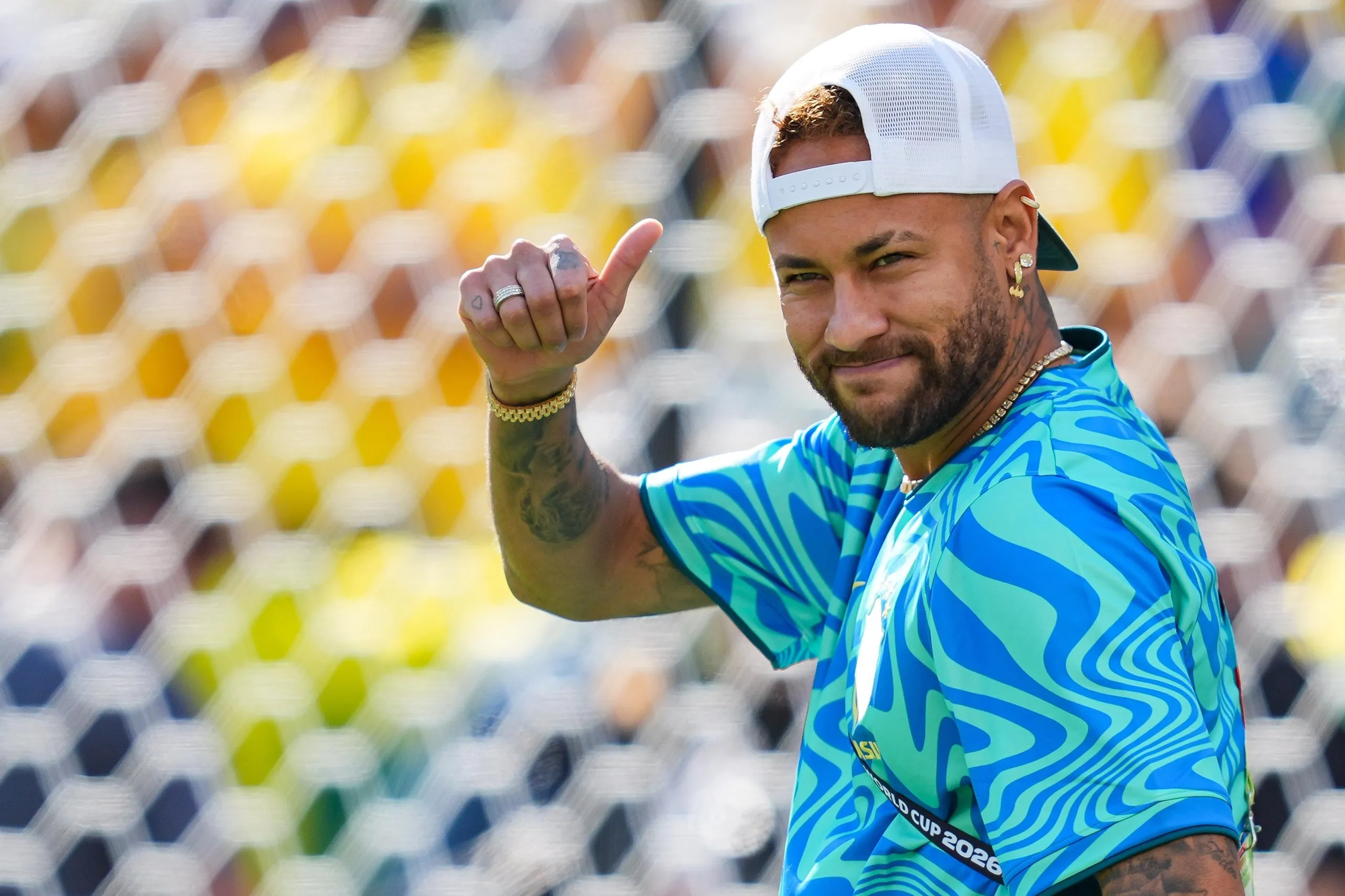 While not involved today, Neymar gets the best seat in the house without paying Fifa a dime.