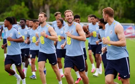Training session at Palm Beach Gardens, Florida Harry Kane (second right) and Jordan Henderson (second left) during a training session at Palm Beach Gardens, Florida