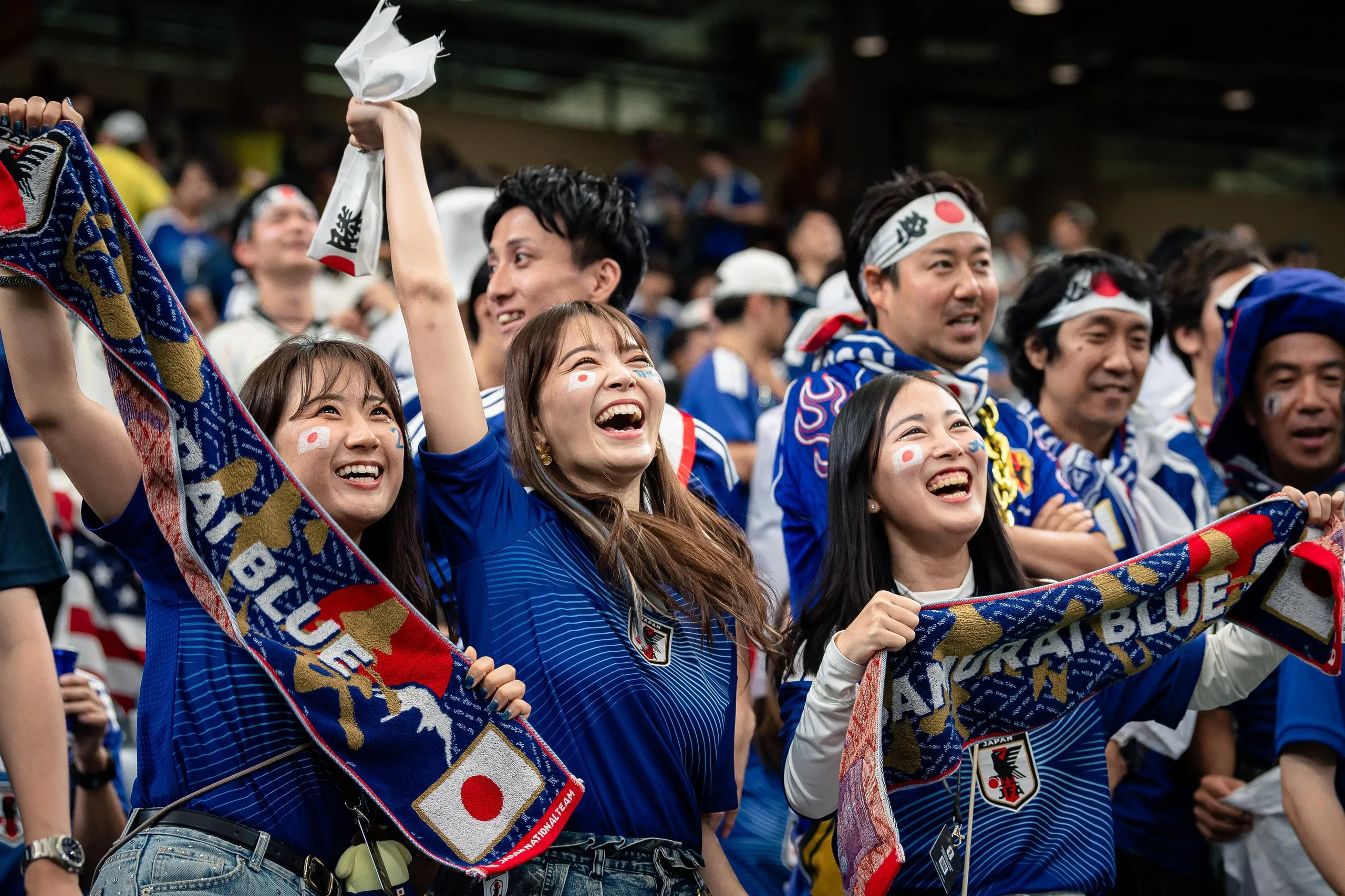 Japan fans before the match