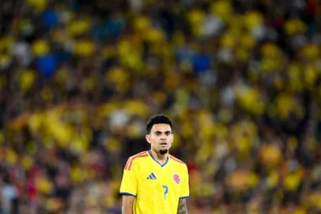Colombia’s forward Luis Diaz. Colombia’s forward Luis Diaz.