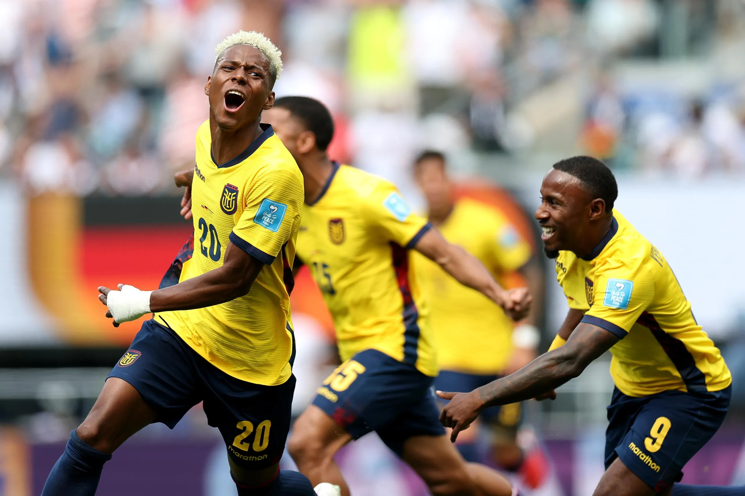 Nilson Angulo of Ecuador celebrates
