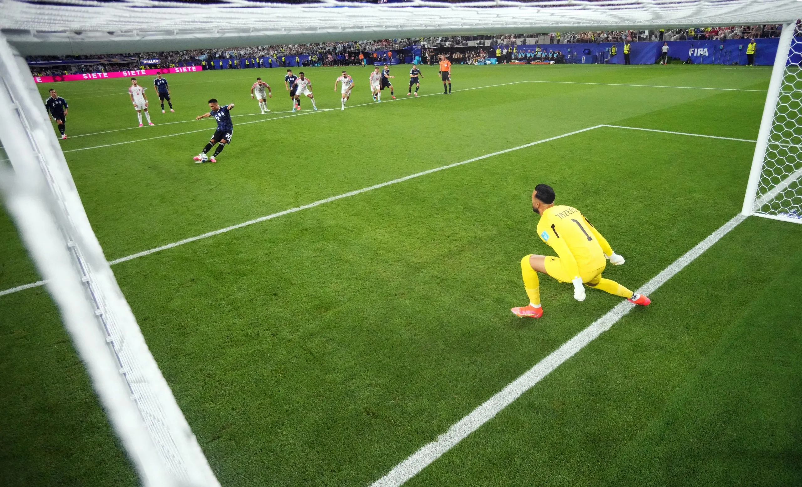 Lautaro Martinez scores for Argentina