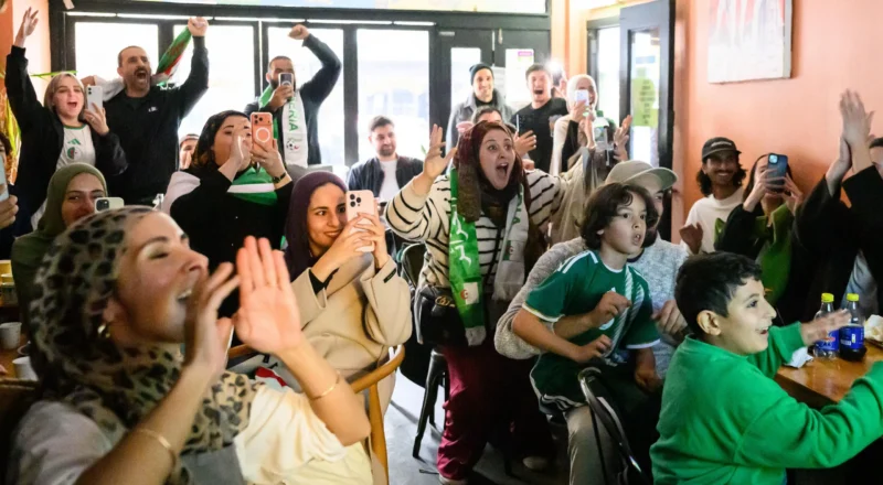 Cups of tea and a roaring crowd: Sydney’s Algerian community gathers for World Cup nailbiter