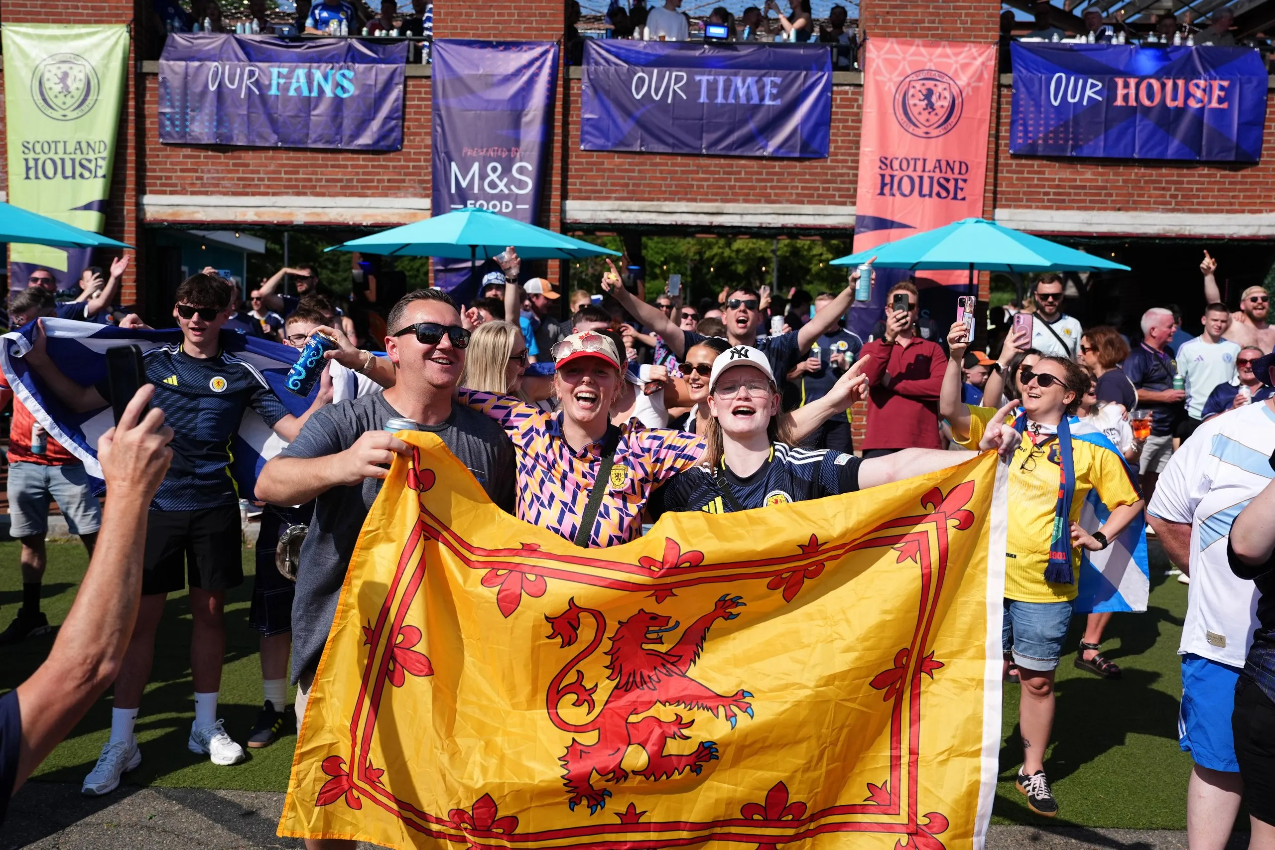 … and wave a big flag