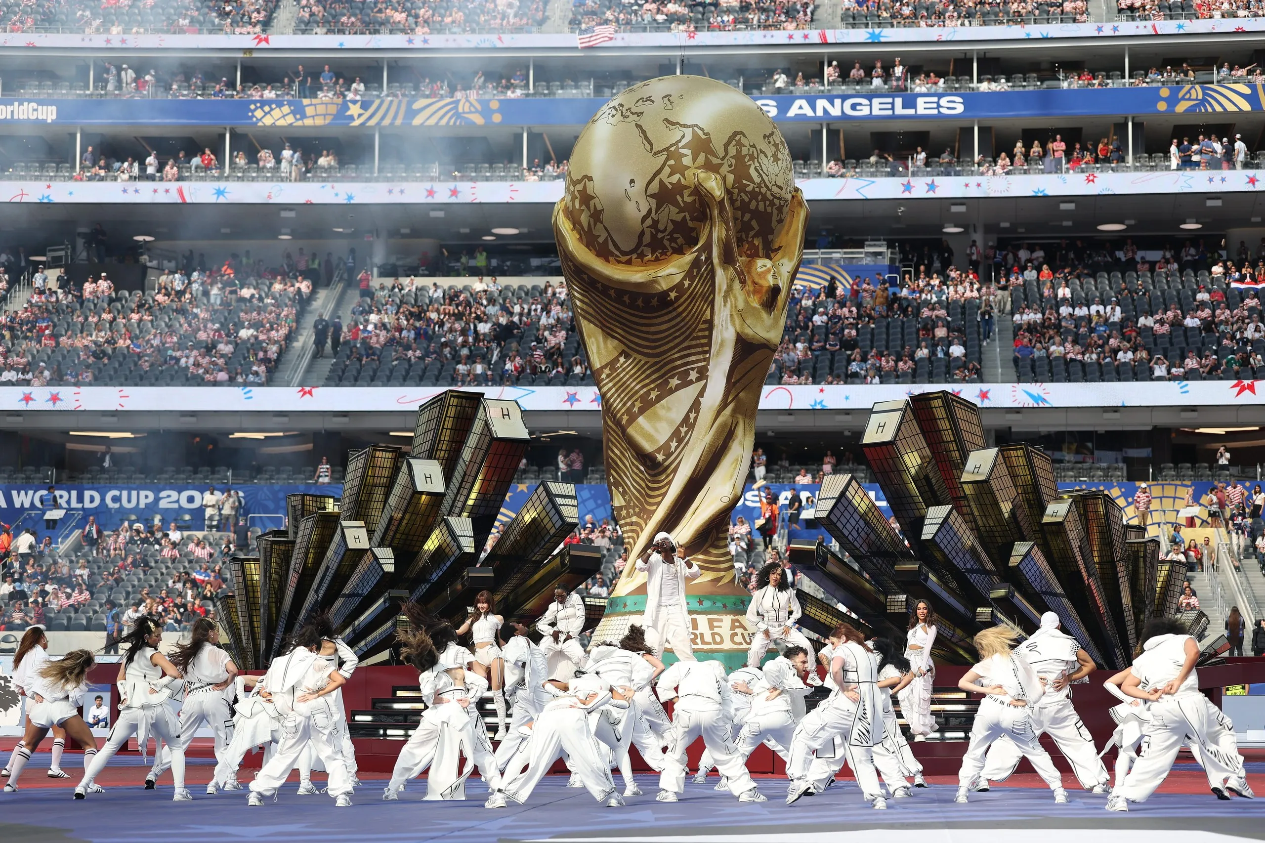 Rema, Lisa, Anitta and a giant World Cup trophy.