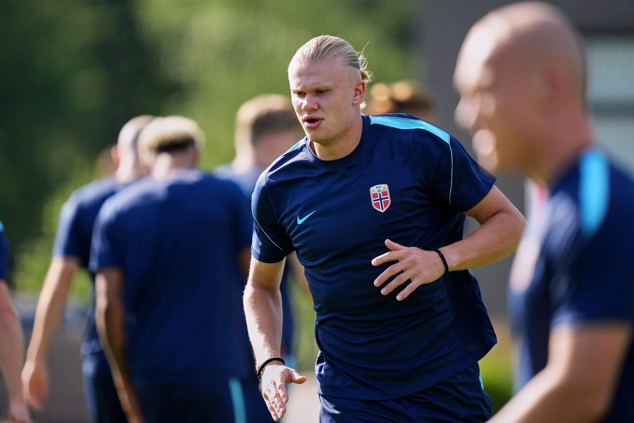 Erling Haaland in training.